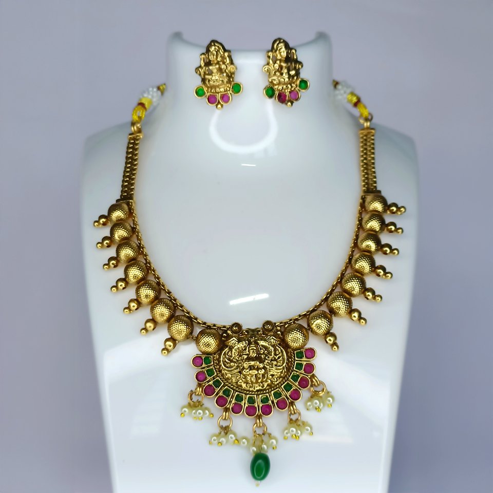 960X960_01 Rudralakshmi Temple Necklace - Image 1