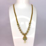 Emerals Glow Necklace WIth AD stone