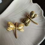 Gilded Dragonfly Studs