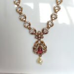 Ruby Glow Necklace with AD Stone - Image 2